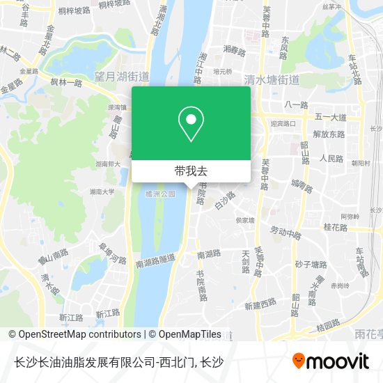 长沙长油油脂发展有限公司-西北门地图