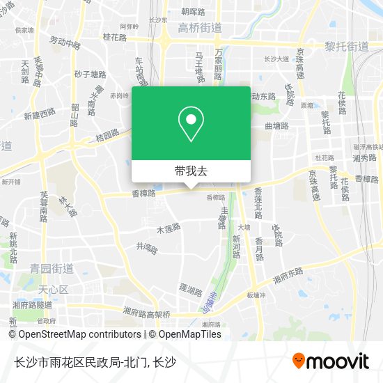 长沙市雨花区民政局-北门地图
