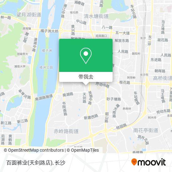 百圆裤业(天剑路店)地图