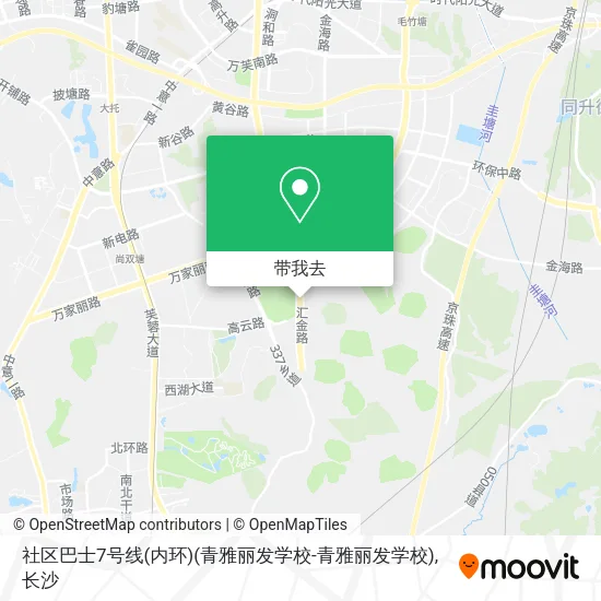 社区巴士7号线(内环)(青雅丽发学校-青雅丽发学校)地图