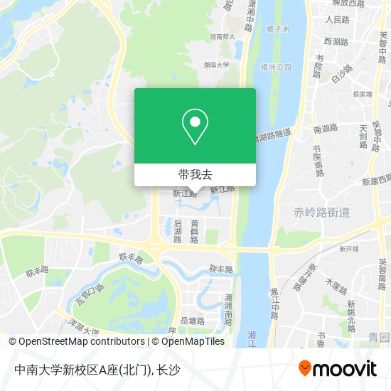 中南大学新校区A座(北门)地图