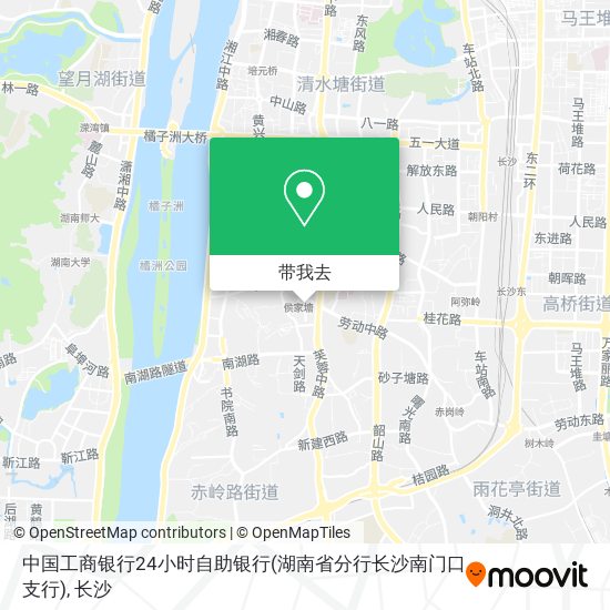 中国工商银行24小时自助银行(湖南省分行长沙南门口支行)地图