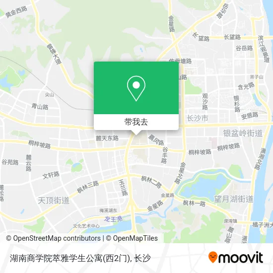 湖南商学院萃雅学生公寓(西2门)地图