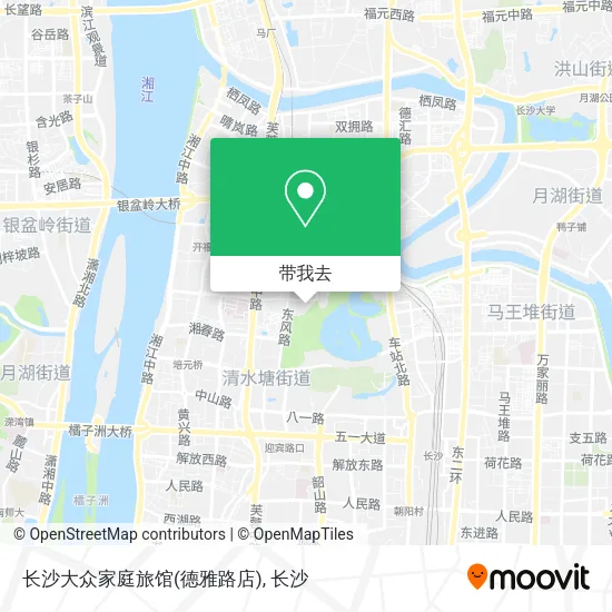 长沙大众家庭旅馆(德雅路店)地图