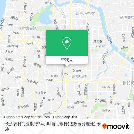 长沙农村商业银行24小时自助银行(德政园分理处)地图