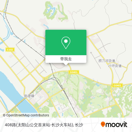 408路(太阳山公交首末站-长沙火车站)地图
