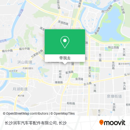 长沙润车汽车零配件有限公司地图