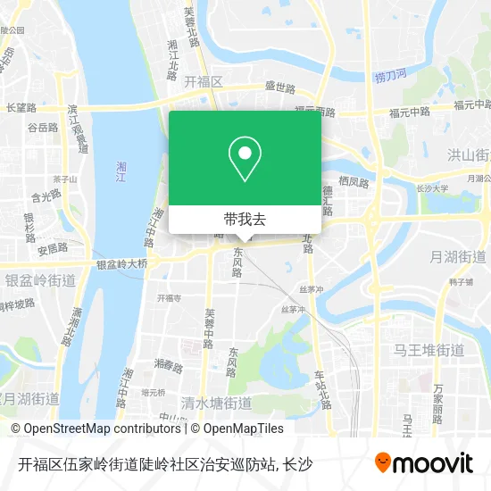 开福区伍家岭街道陡岭社区治安巡防站地图