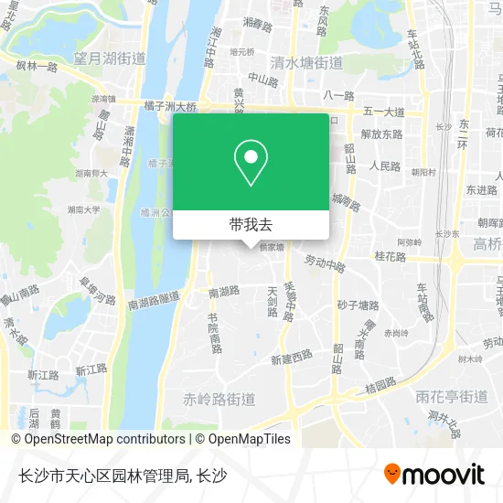 长沙市天心区园林管理局地图
