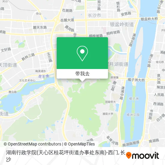 湖南行政学院(天心区桂花坪街道办事处东南)-西门地图