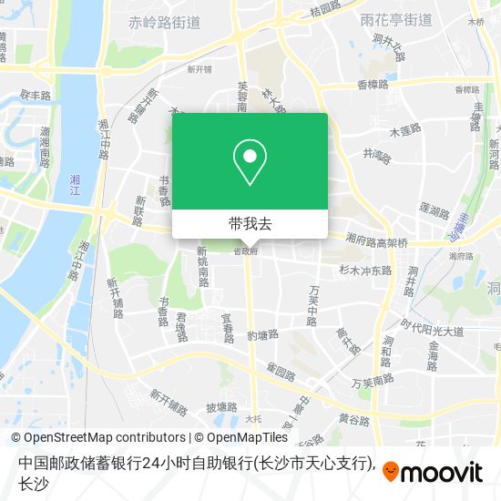 中国邮政储蓄银行24小时自助银行(长沙市天心支行)地图