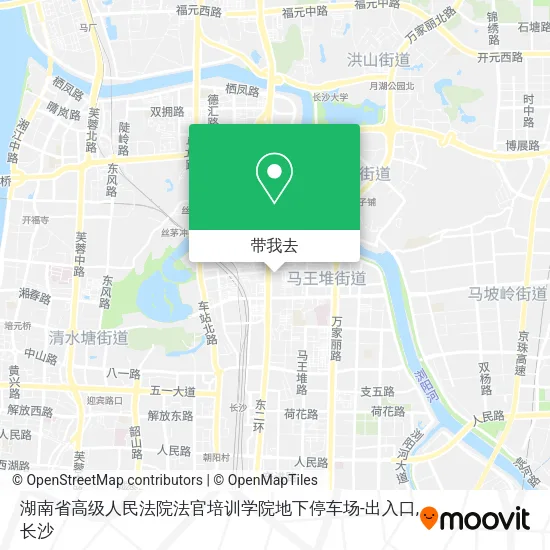 湖南省高级人民法院法官培训学院地下停车场-出入口地图