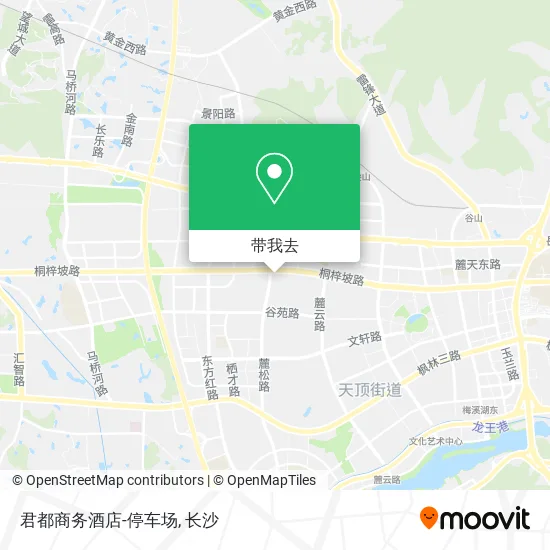 君都商务酒店-停车场地图