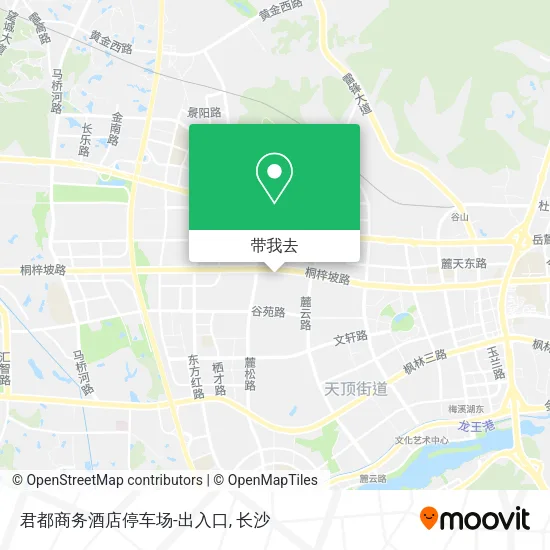君都商务酒店停车场-出入口地图