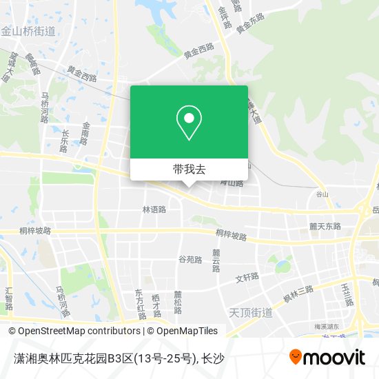潇湘奥林匹克花园B3区(13号-25号)地图