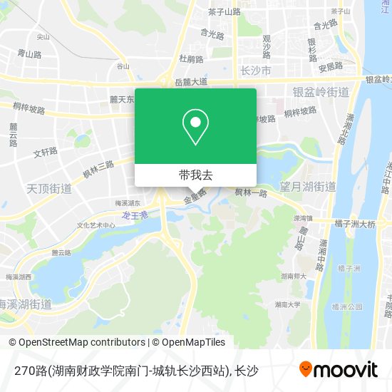 270路(湖南财政学院南门-城轨长沙西站)地图