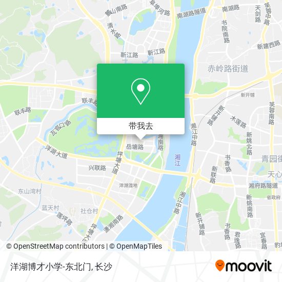 洋湖博才小学-东北门地图