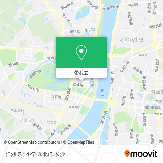 洋湖博才小学-东北门地图