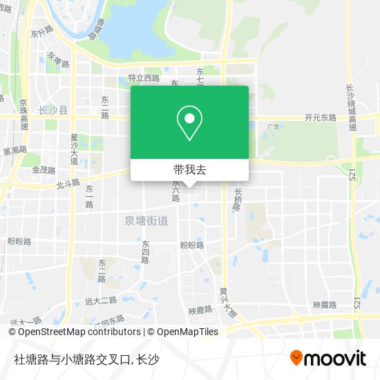 社塘路与小塘路交叉口地图