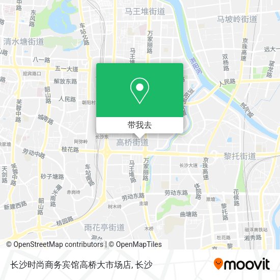 长沙时尚商务宾馆高桥大市场店地图