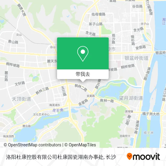 洛阳杜康控股有限公司杜康国瓷湖南办事处地图