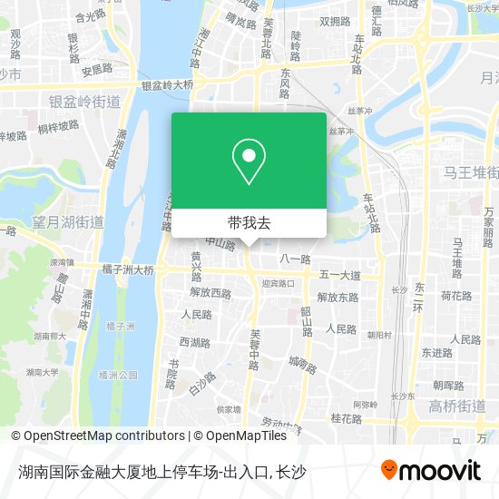 湖南国际金融大厦地上停车场-出入口地图