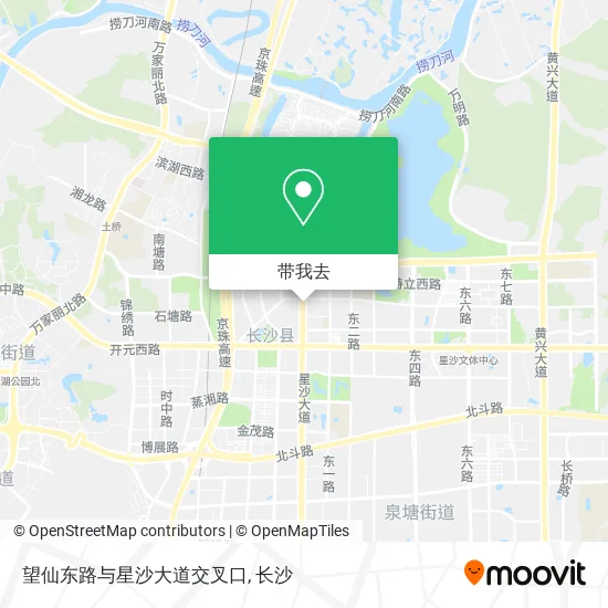 望仙东路与星沙大道交叉口地图