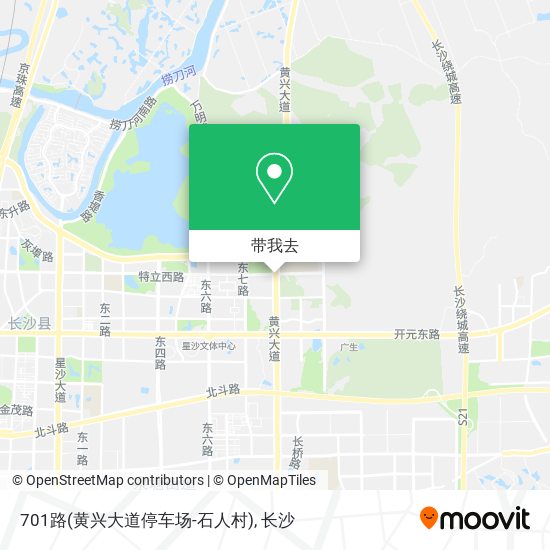 701路(黄兴大道停车场-石人村)地图