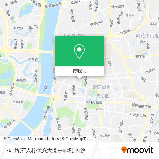 701路(石人村-黄兴大道停车场)地图