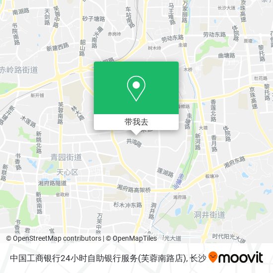 中国工商银行24小时自助银行服务(芙蓉南路店)地图