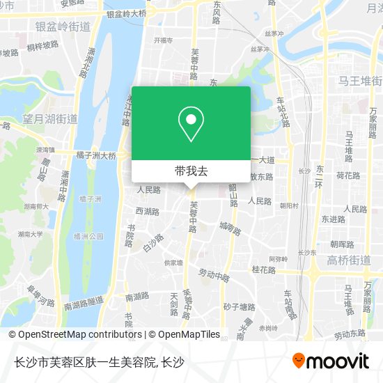 长沙市芙蓉区肤一生美容院地图