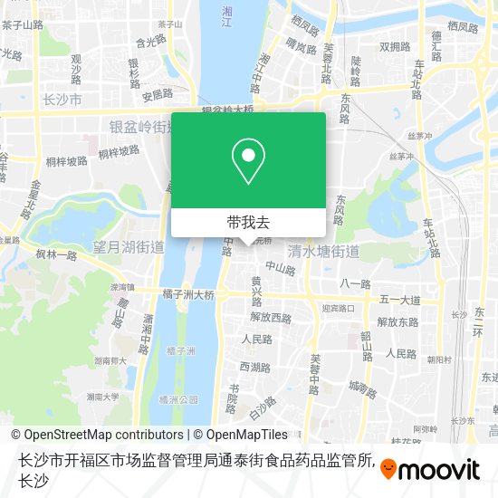 长沙市开福区市场监督管理局通泰街食品药品监管所地图