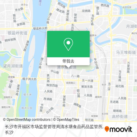长沙市开福区市场监督管理局清水塘食品药品监管所地图