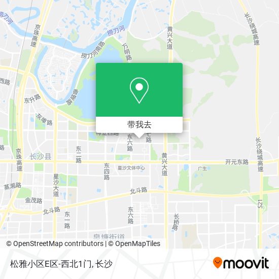 松雅小区E区-西北1门地图