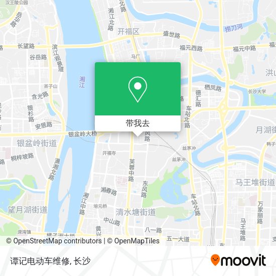 谭记电动车维修地图