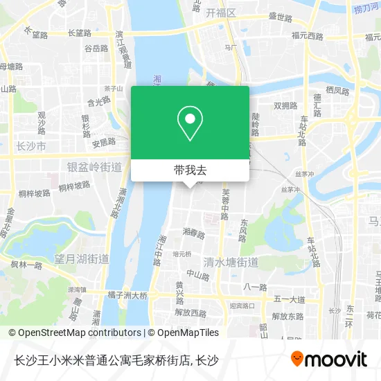 长沙王小米米普通公寓毛家桥街店地图