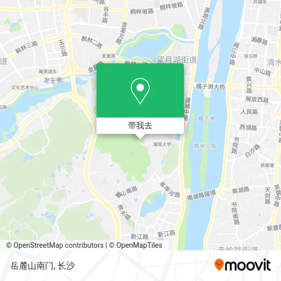 岳麓山南门地图