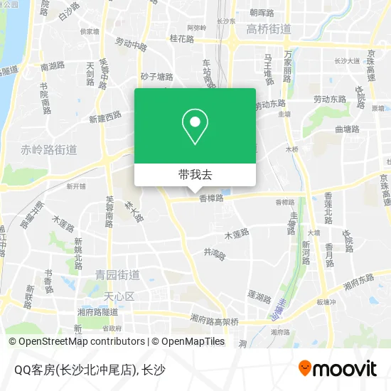 QQ客房(长沙北冲尾店)地图