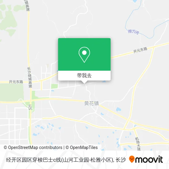 经开区园区穿梭巴士c线(山河工业园-松雅小区)地图