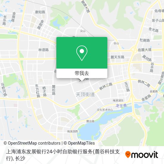 上海浦东发展银行24小时自助银行服务(麓谷科技支行)地图