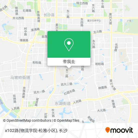 x102路(物流学院-松雅小区)地图