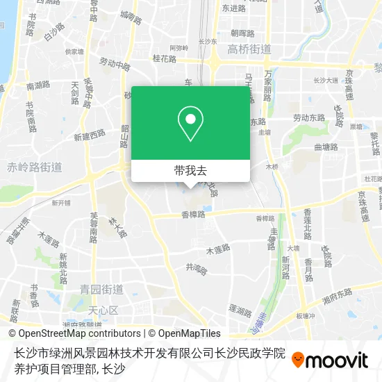 长沙市绿洲风景园林技术开发有限公司长沙民政学院养护项目管理部地图