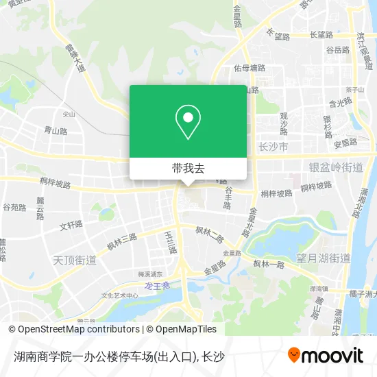 湖南商学院一办公楼停车场(出入口)地图