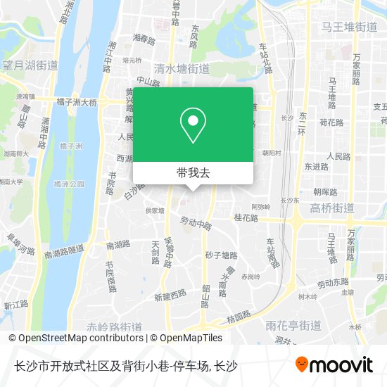 长沙市开放式社区及背街小巷-停车场地图