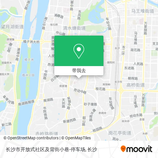长沙市开放式社区及背街小巷-停车场地图