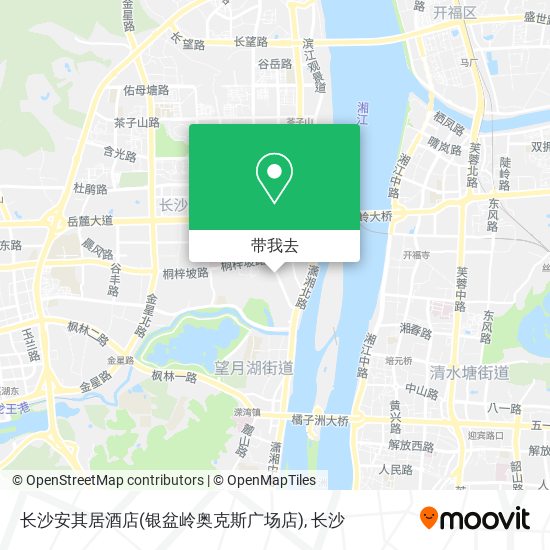 长沙安其居酒店(银盆岭奥克斯广场店)地图