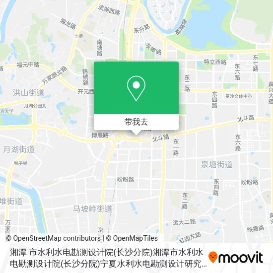 湘潭     市水利水电勘测设计院(长沙分院)湘潭市水利水电勘测设计院(长沙分院)宁夏水利水电勘测设计研究院(湖南分院)地图