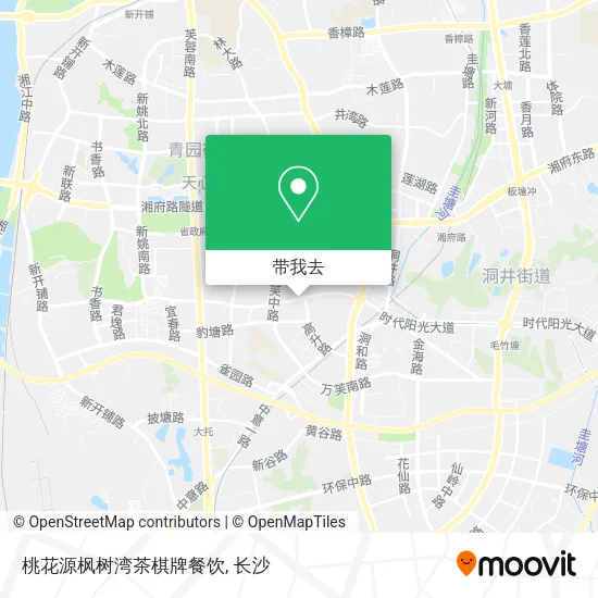 桃花源枫树湾茶棋牌餐饮地图