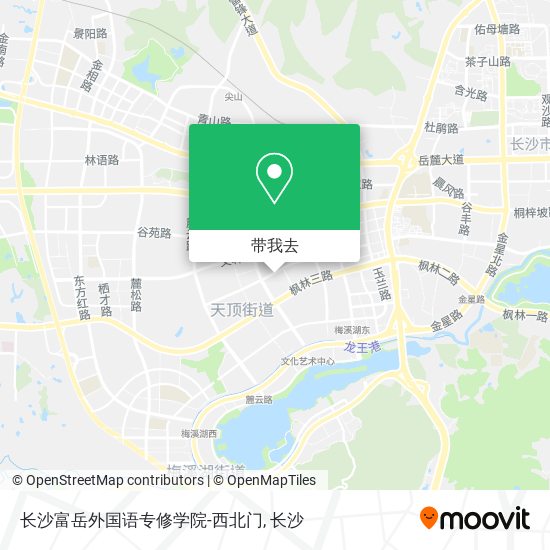 长沙富岳外国语专修学院-西北门地图