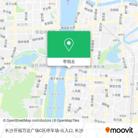 长沙开福万达广场C区停车场-出入口地图